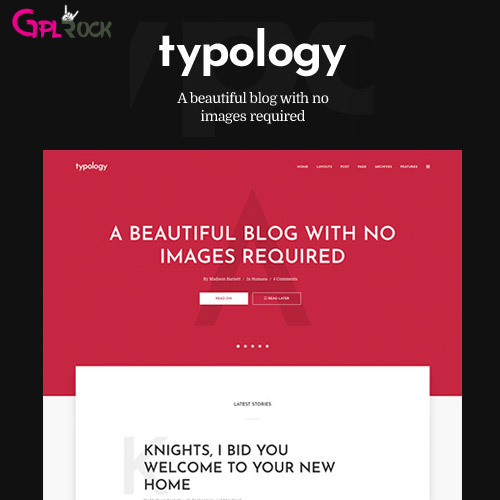 Typology โ Text Based Minimal WordPress Blog Theme